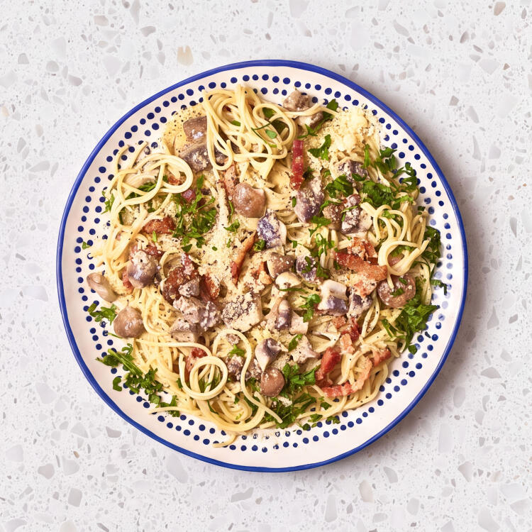 Bacon & Mushroom Alfredo