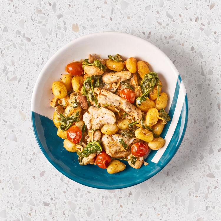 Creamy Sun-Dried Tomato Pesto & Chicken Breast Gnocchi