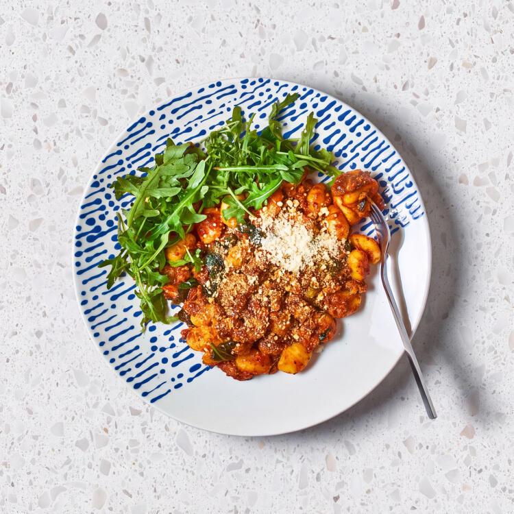 Herby Beef Gnocchi Bolognese