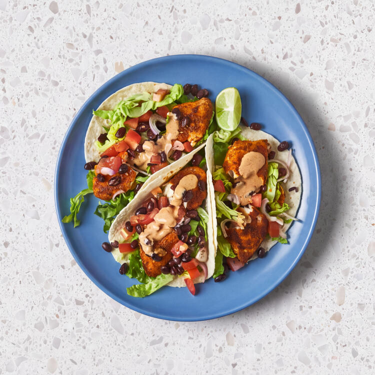 Smoky Basa Tacos With Zingy Black Bean & Tomato Salsa