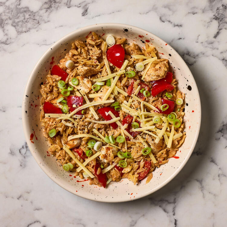 Creamy Jerk Spiced Chicken & Pepper Orzo