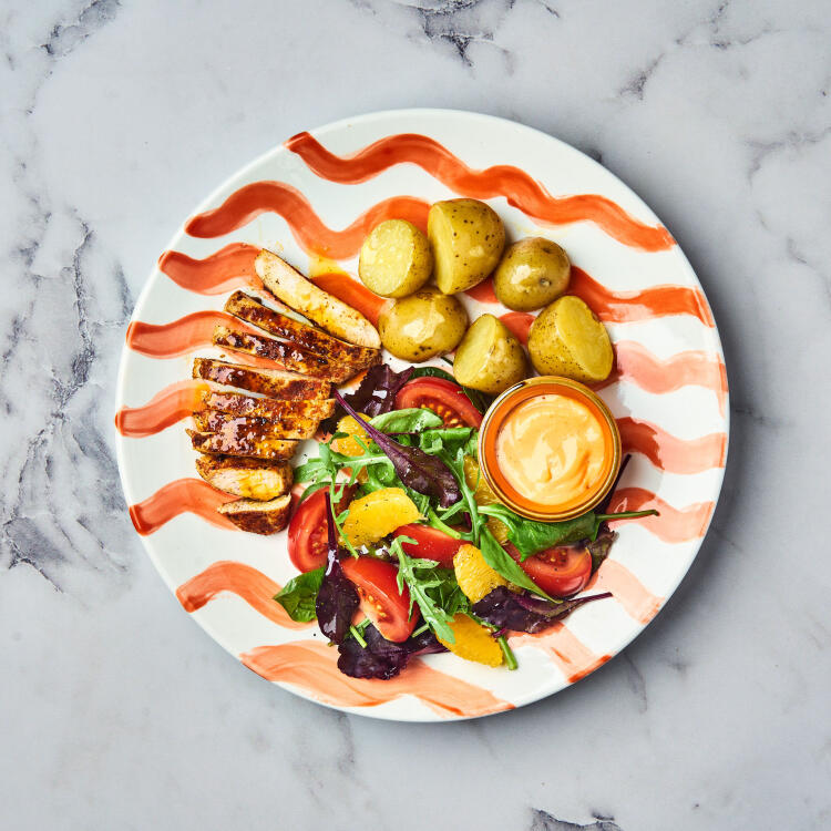 Paprika Chicken With Waxy Potatoes & Citrus Salad